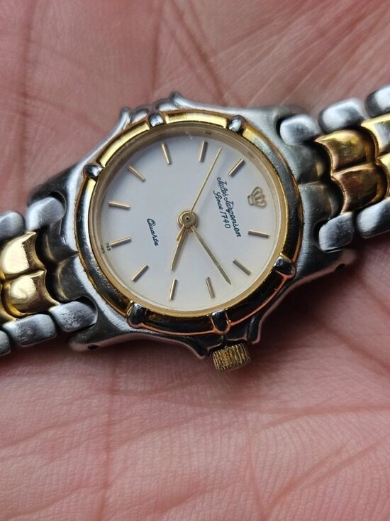Vintage Jules Jurgenson Ladies Wristwatch Analog Quartz Silver/Gold Tone Watch main image 10
